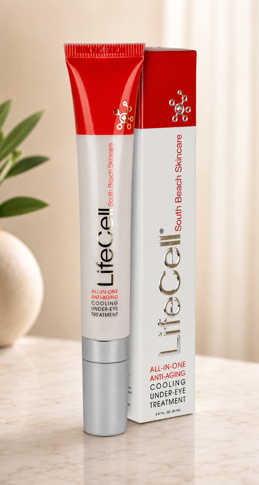 LifeCell South Beach Skincare All-In-One Anti-Aging Cooling Under-Eye Treatment 0.67 oz