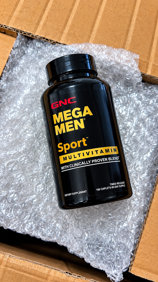 GNC Mega Men Sport Multivitamin 180 Caplets | 6.35 oz