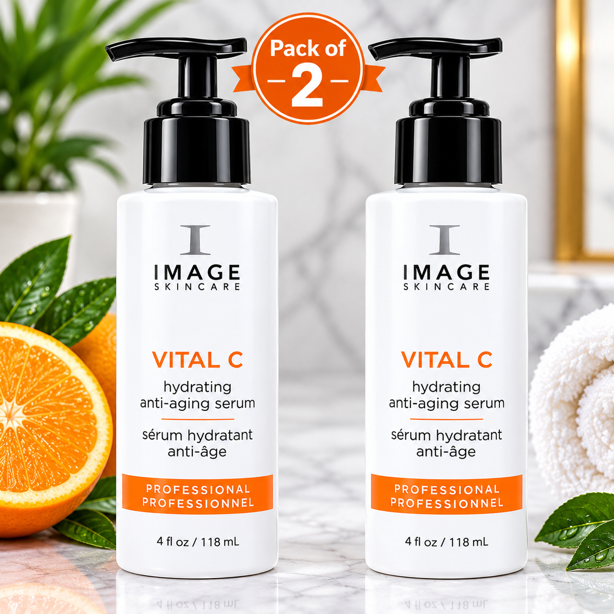 IMAGE Skincare Vital C Hydrating Anti-Aging Serum 2-Pack | 8 fl oz